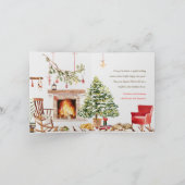 Cartes Pour Fêtes Annuelles Chat Cosy Winter Village (Intérieur)