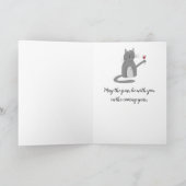 Cartes Pour Fêtes Annuelles Chat d'anniversaire avec panneau en bois (Intérieur)