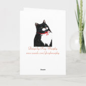 Cartes Pour Fêtes Annuelles Chat d'anniversaire de Valentine (Dos)