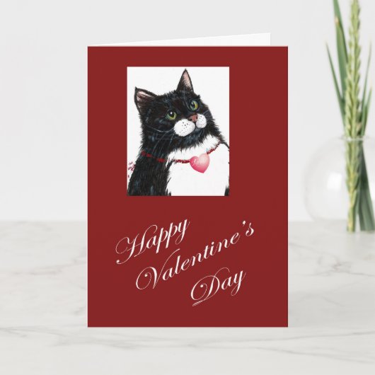 Cartes Pour Fêtes Annuelles Chat d'anniversaire de Valentine (Devant)