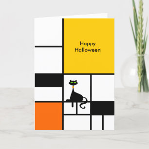 Cartes Pour Fêtes Annuelles Chat d'art moderne Halloween