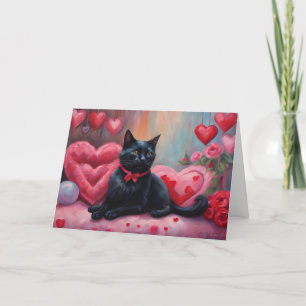 Cartes Pour Fêtes Annuelles Chat de la Saint-Valentin