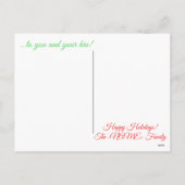 Cartes Pour Fêtes Annuelles Chat de Noël (Dos)