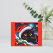 Cartes Pour Fêtes Annuelles Chat de Noël 1 (Debout devant)