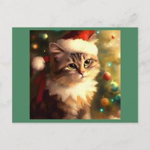Cartes Pour Fêtes Annuelles Chat de Noël 4