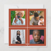 Cartes Pour Fêtes Annuelles Chat de Noël, bandes pétillantes rouge & vert plat (Dos)