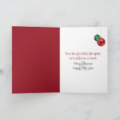 Cartes Pour Fêtes Annuelles Chat de Noël et arbre (Intérieur)