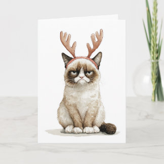 Cartes Pour Fêtes Annuelles Chat de Noël Humbug