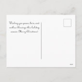 Cartes Pour Fêtes Annuelles Chat de Noël noir (Dos)