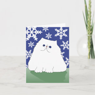 Cartes Pour Fêtes Annuelles Chat de Noël persan (petit)