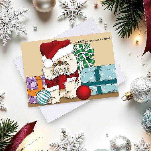Cartes Pour Fêtes Annuelles Chat de Noël Perse