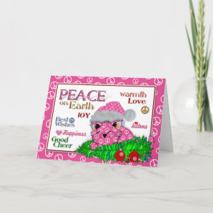 Cartes Pour Fêtes Annuelles Chat de paix
