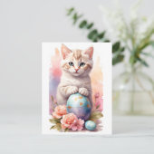 Cartes Pour Fêtes Annuelles Chat de Pâques (Debout devant)