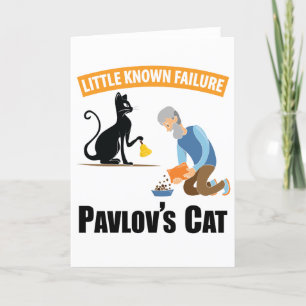 Cartes Pour Fêtes Annuelles Chat de Pavlov - Psychologie drôle