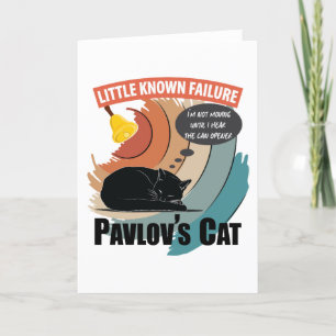 Cartes Pour Fêtes Annuelles Chat de Pavlov - Psychologie drôle