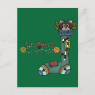 Cartes Pour Fêtes Annuelles Chat de réserve de Noël parfait