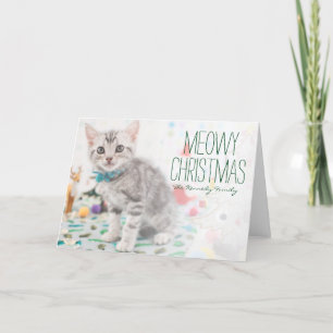 Cartes Pour Fêtes Annuelles Chat de Shorthair d'Américain