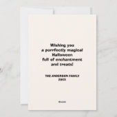 Cartes Pour Fêtes Annuelles Chat d'Halloween atomique du milieu du siècle (Dos)