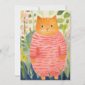 Cartes Pour Fêtes Annuelles Chat douillet et mignon