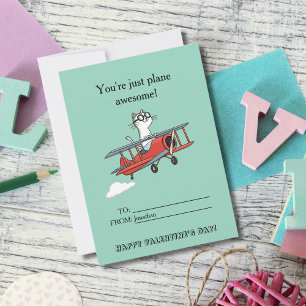 Cartes Pour Fêtes Annuelles Chat drôle de la Saint-Valentin pour enfants dans