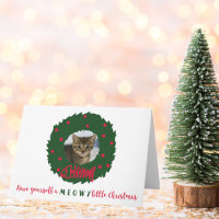 Chat drôle de Noël Wreath votre chaton photo
