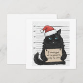 Cartes Pour Fêtes Annuelles Chat drôle j'ai déballé tous les cadeaux (Devant / Derrière)