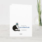 Cartes Pour Fêtes Annuelles Chat Elf de Noël (Dos)