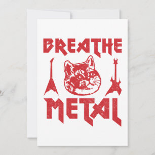 Cartes Pour Fêtes Annuelles Chat en métal lourd