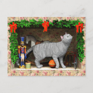 Cartes Pour Fêtes Annuelles Chat et trucs de Noël