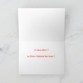 Cartes Pour Fêtes Annuelles Chat français drôle Valentine (Intérieur)