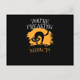 Cartes Pour Fêtes Annuelles Chat Freaking meow it Costume d'Halloween