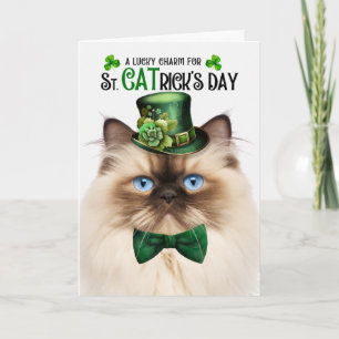 Cartes Pour Fêtes Annuelles Chat himalayen St CATrick's Day Porte-bonheur
