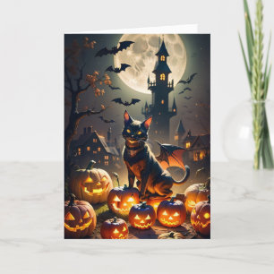 Cartes Pour Fêtes Annuelles Chat joyeux Halloween
