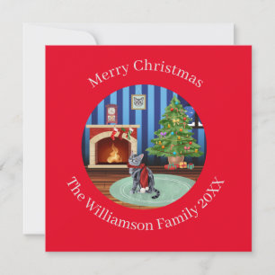 Cartes Pour Fêtes Annuelles Chat Kitty American Shorthair Personnalisé