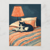 Cartes Pour Fêtes Annuelles chat lisant (Devant)