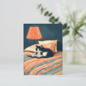 Cartes Pour Fêtes Annuelles chat lisant (Debout devant)