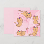 Cartes Pour Fêtes Annuelles Chat Love (Devant / Derrière)