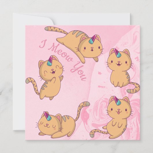 Cartes Pour Fêtes Annuelles Chat Love (Devant)
