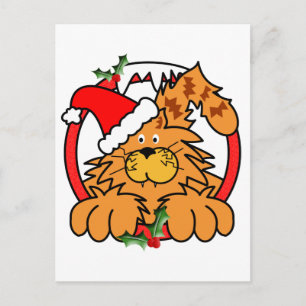 Cartes Pour Fêtes Annuelles Chat Marmalade à Noël