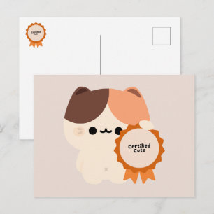 Cartes Pour Fêtes Annuelles Chat mignon certifié