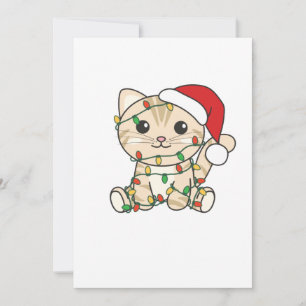 Cartes Pour Fêtes Annuelles Chat Noël Animaux d'hiver Chats
