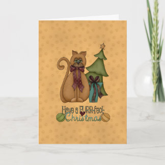 Cartes Pour Fêtes Annuelles Chat - Noël de Purrfect