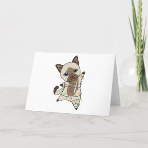 Cartes Pour Fêtes Annuelles Chat Noël Neige Hiver Animaux Chats