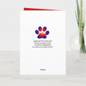 CARTES POUR FÊTES ANNUELLES CHAT NOËL NOIR AVEC CASQUETTE SANTA CLAUS (Dos)