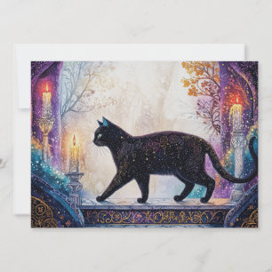 Cartes Pour Fêtes Annuelles Chat noir