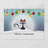 Cartes Pour Fêtes Annuelles Chat noir de Noël Spooky (Devant)