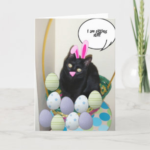 Cartes Pour Fêtes Annuelles Chat noir de Pâques