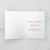 Cartes Pour Fêtes Annuelles Chat noir et ornements - Joyeux Noël (Intérieur)