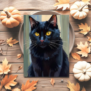 Cartes Pour Fêtes Annuelles Chat Noir Joyeux Halloween Effrayant