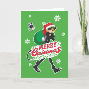 Cartes Pour Fêtes Annuelles Chat Noir Joyeux Noël